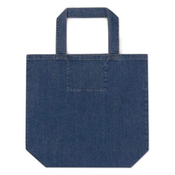 “Cash Over Chaos” Denim Tote Bag – Minimalist Money Mindset Tote - Image 12