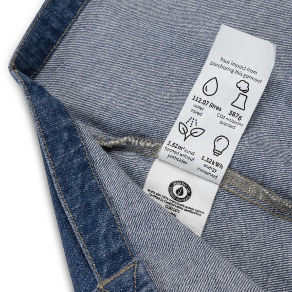 “Cash Over Chaos” Denim Tote Bag – Minimalist Money Mindset Tote - Image 4